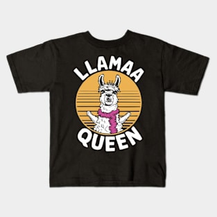 Llama Drama Queen Funny Llama posing shirt Kids T-Shirt